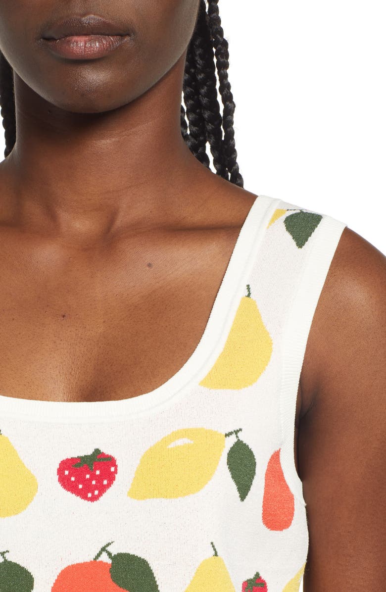 & Other Stories Jacquard Knit Fruit Crop Top, Alternate, color, 
