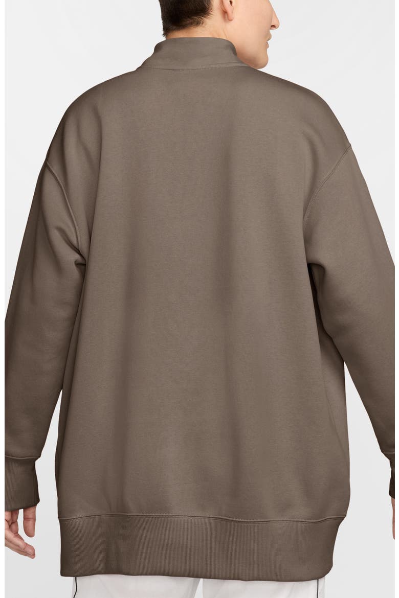 Sportswear Phoenix Oversize Fleece Quarter Zip Top, Alternate, color, 233 MINK BROWN/SAIL