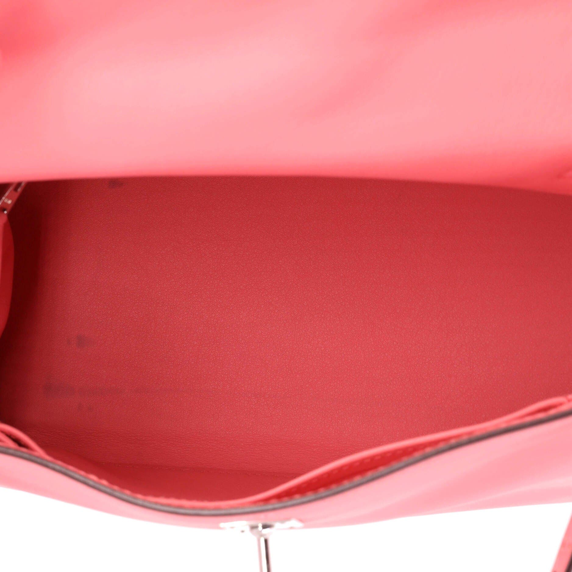 Pre-Owned Hermes Kelly Handbag Pink Swift with Palladium Hardware 25, Alternate, color, Rose D'ete