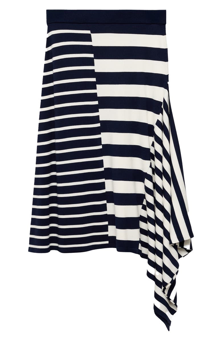 MANGO Asymmetric Stripe Knit Skirt, Alternate, color, 