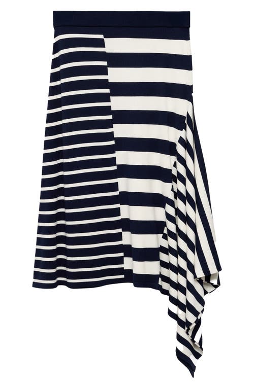 Mango Asymmetric Stripe Knit Skirt