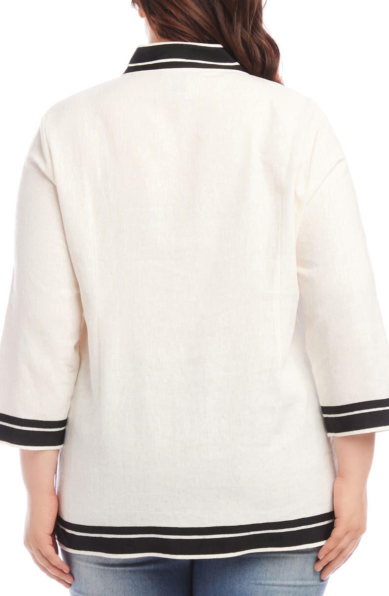 Karen Kane The St. Tropez Linen Blend Tunic Top, Alternate, color,