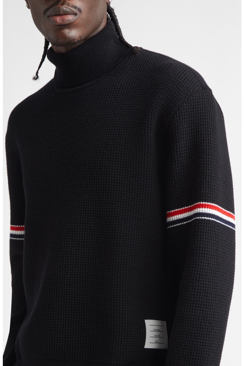Cashmere Blend Turtleneck Sweater, Alternate, color, BLACK