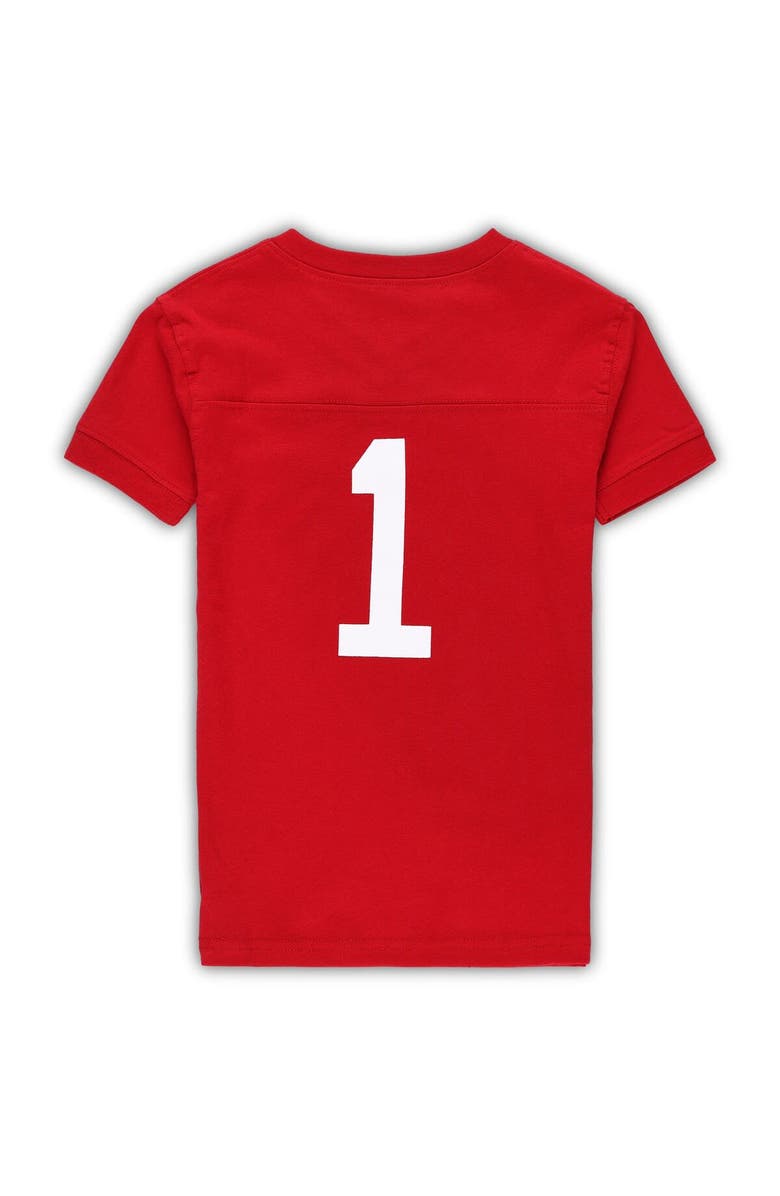 Wes & Willy Youth Wes & Willy Scarlet/Gray Ohio State Buckeyes Team Football Pajama Set, Alternate, color, 