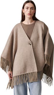 DAY Birger et Mikkelsen Fringed Open Front Poncho