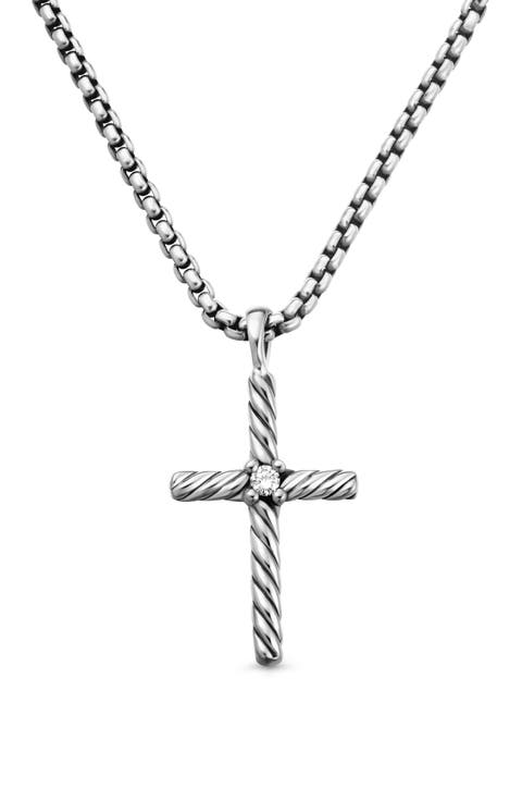 Cable Classics Cross with Diamond on Chain