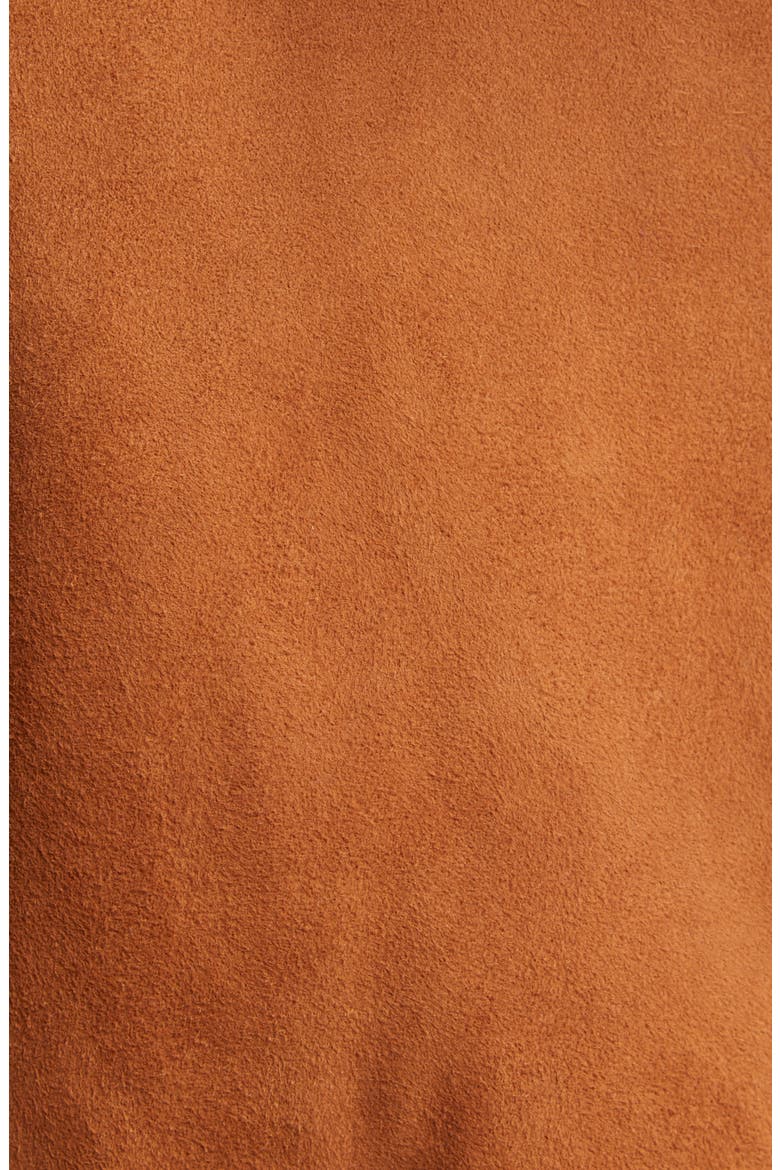 Aimee Relaxed Fit Double Breasted Suede Blazer, Alternate, color, COGNAC
