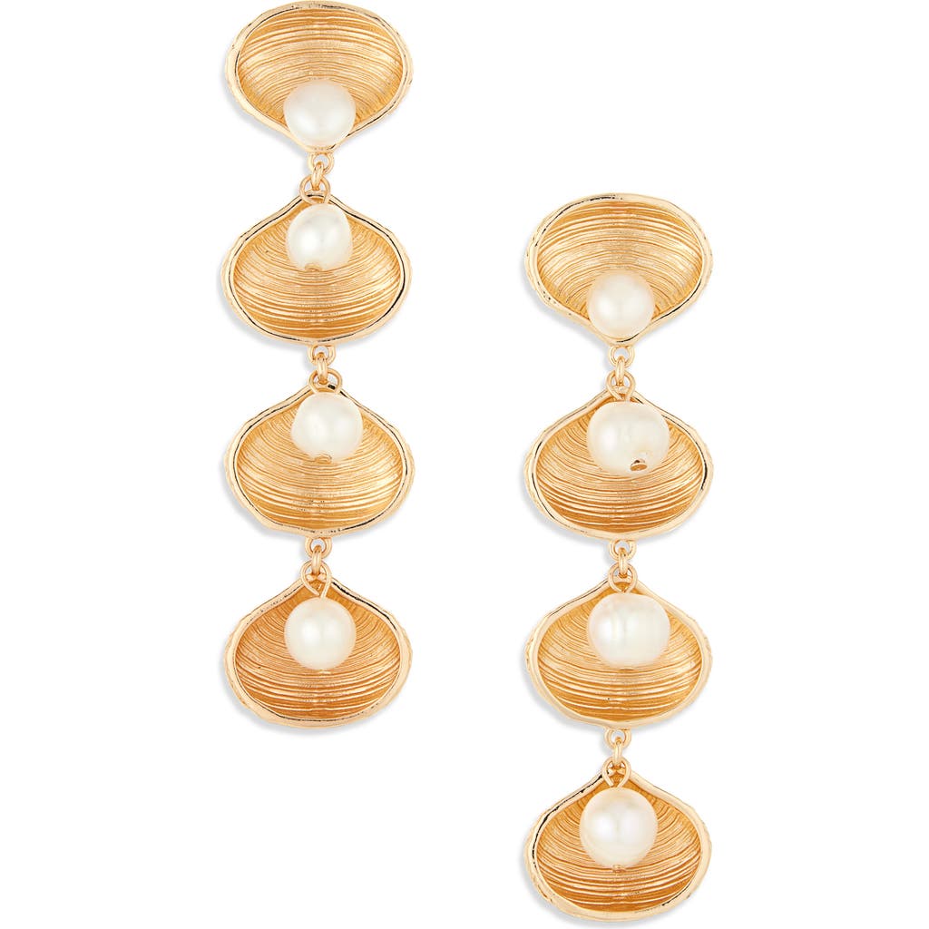 Baublebar Margaret Freshwater Pearl Statement Drop Earrings In Gold