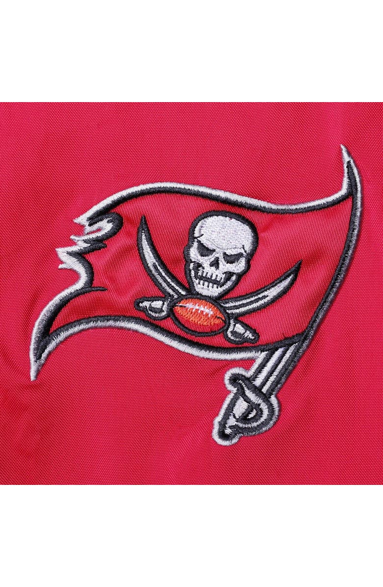 Tommy Hilfiger Men's Tommy Hilfiger Red/Pewter Tampa Bay Buccaneers Raglan Half-Zip Pullover Top, Alternate, color, Red