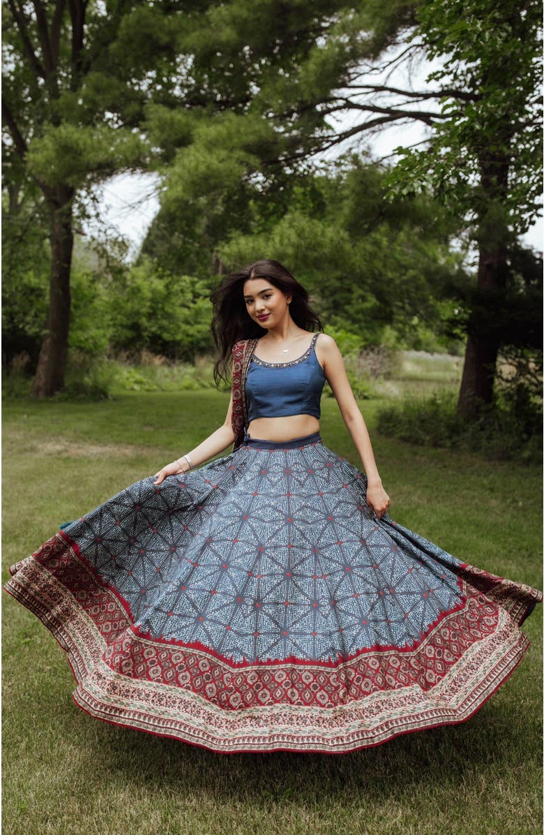 RAAS Kanika Bandhani Print Lehenga Choli, Alternate, color, 