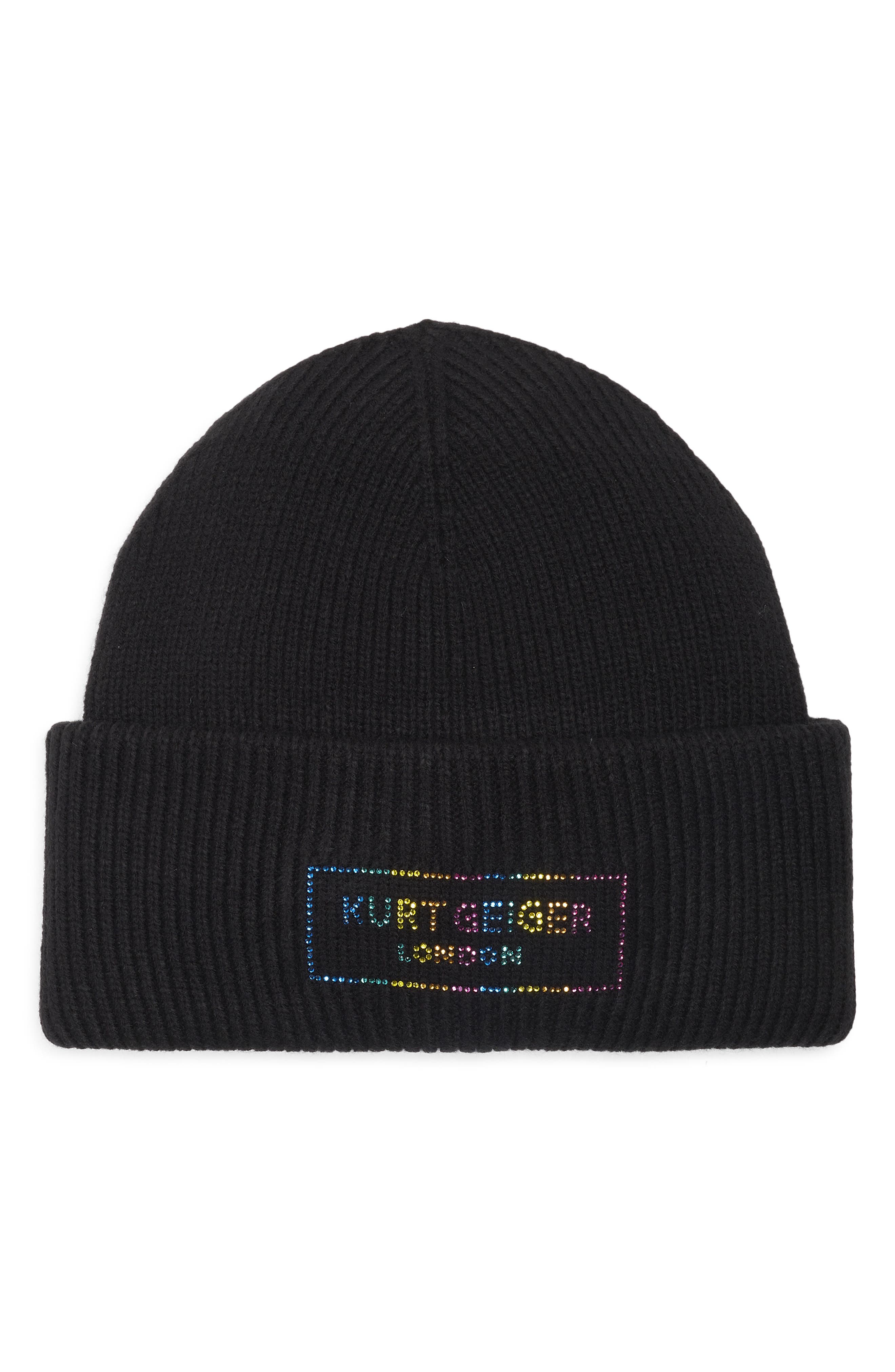 Kurt Geiger London Crystal Logo Beanie