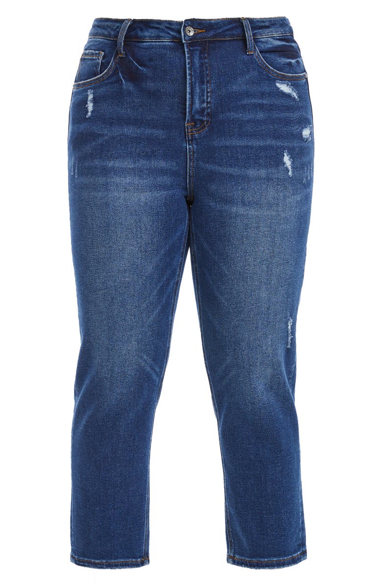 Bayeas High Waist Ankle Tapered Mom Jeans, Alternate, color, Bluebell