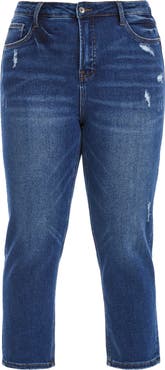 Bayeas High Waist Ankle Tapered Mom Jeans