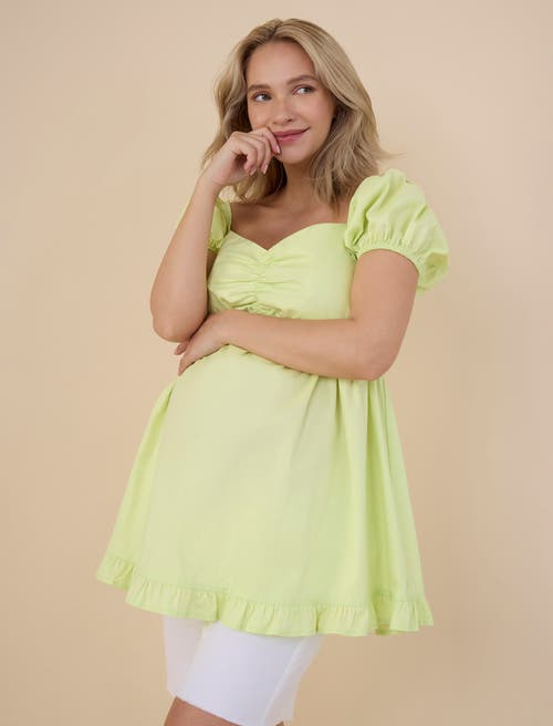 MOTHERHOOD MATERNITY MOTHERHOOD MATERNITY OFF THE SHOULDER SHORT SLEEVE BABYDOLL MATERNITY TOP