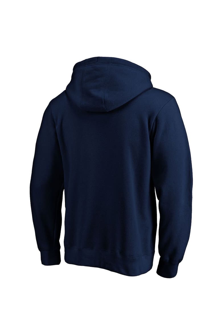 Men's Fanatics Branded Deep Sea Blue Seattle Kraken Primary Team Logo Fleece Fitted Pullover Hoodie, Alternate, color, Navy