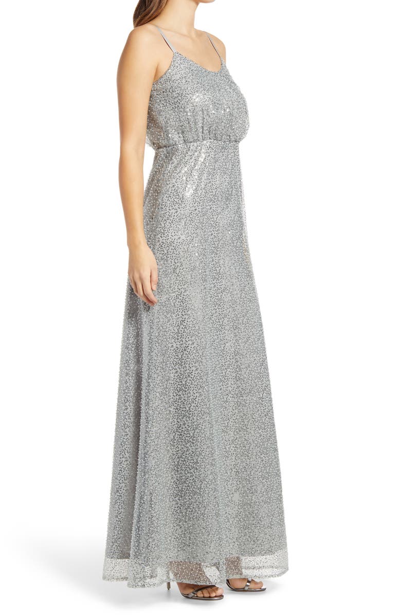 Chi Chi London Sequined Maxi Gown, Alternate, color, 
