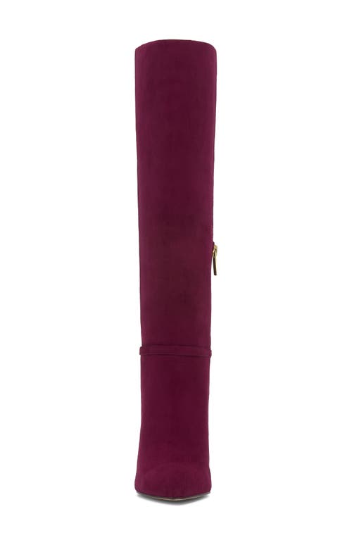 Vince Camuto Mirtha Pointed Toe Knee High Boot In Burgundy