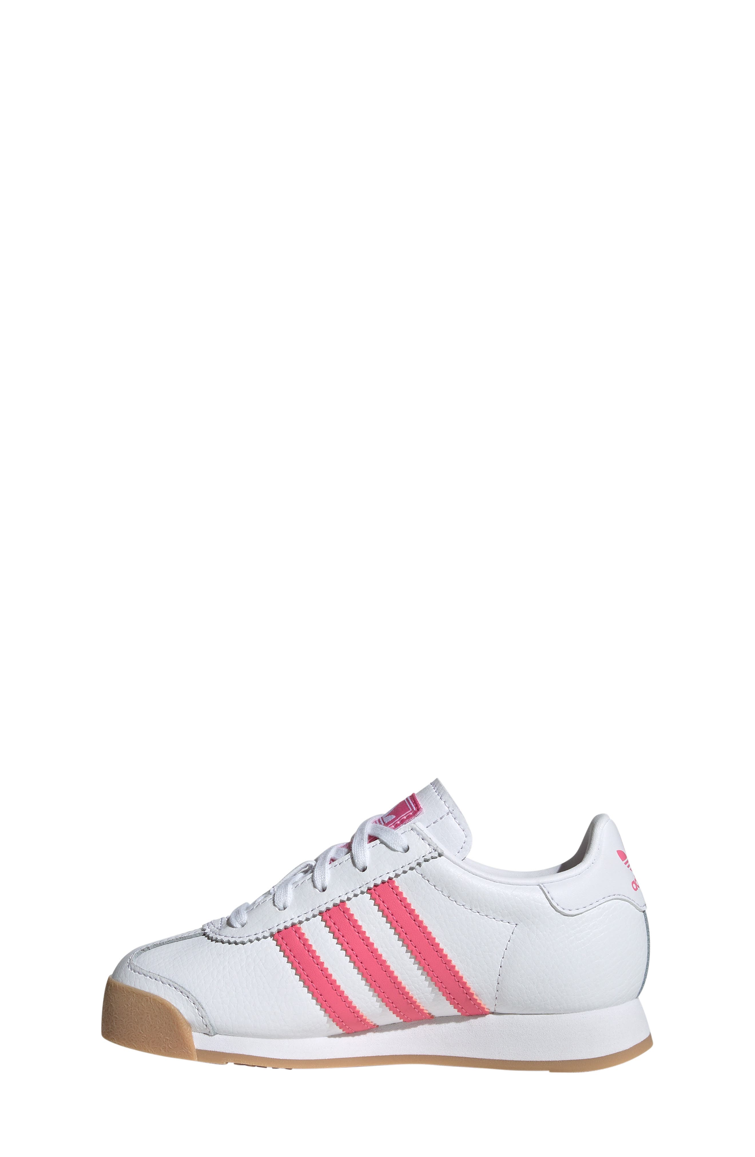 adidas Kids' Samoa Sneaker, Alternate, color, Footwear White/ Pink