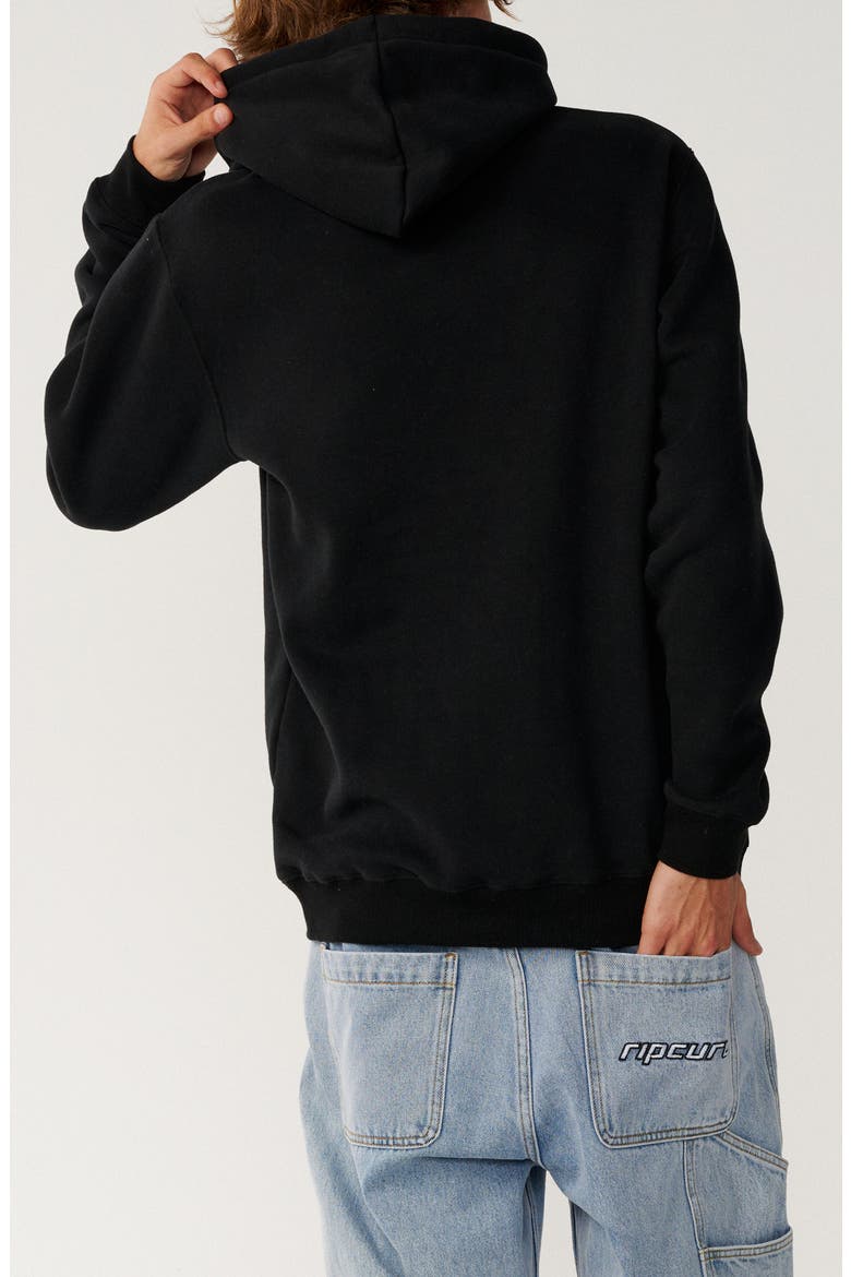 Staple Fleece Hoodie, Alternate, color, BLACK