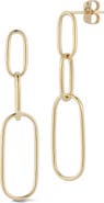 Ember Fine Jewelry 14K Yellow Gold Oval Link Drop Earrings
