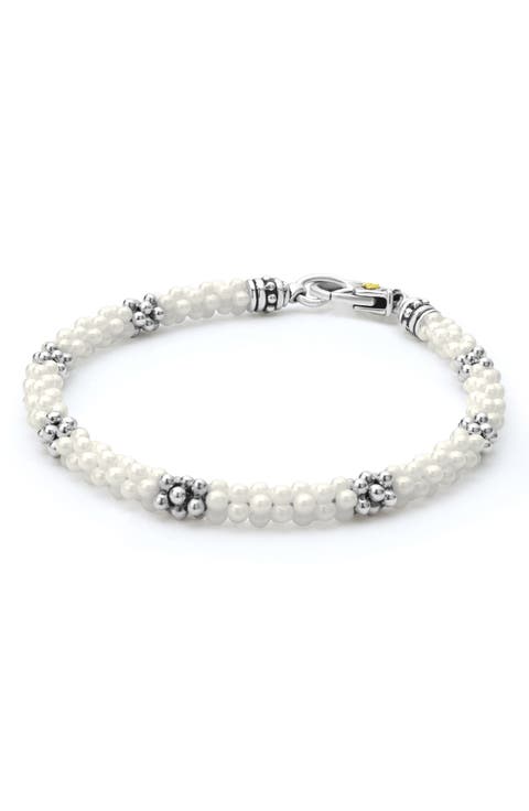 White Caviar Rope Bracelet