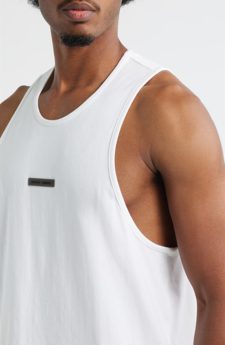 Fear of God Essentials Vintage Fit Logo Tank, Alternate, color, Bright White