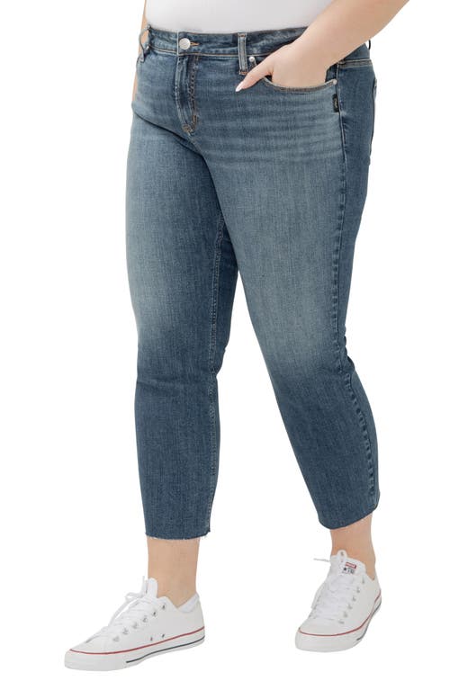 Shop Silver Jeans Co. Elyse Curvy Raw Hem Capri Jeans