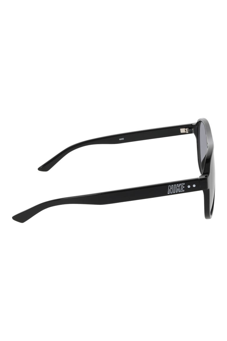 Vintage Icon 59mm Aviator Sunglasses, Alternate, color, BLACK / GREY