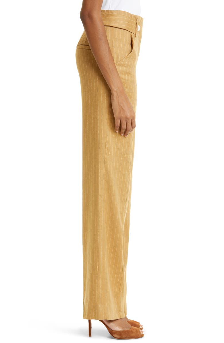 Veronica Beard Sunny High Waist Linen Blend Pants, Alternate, color,