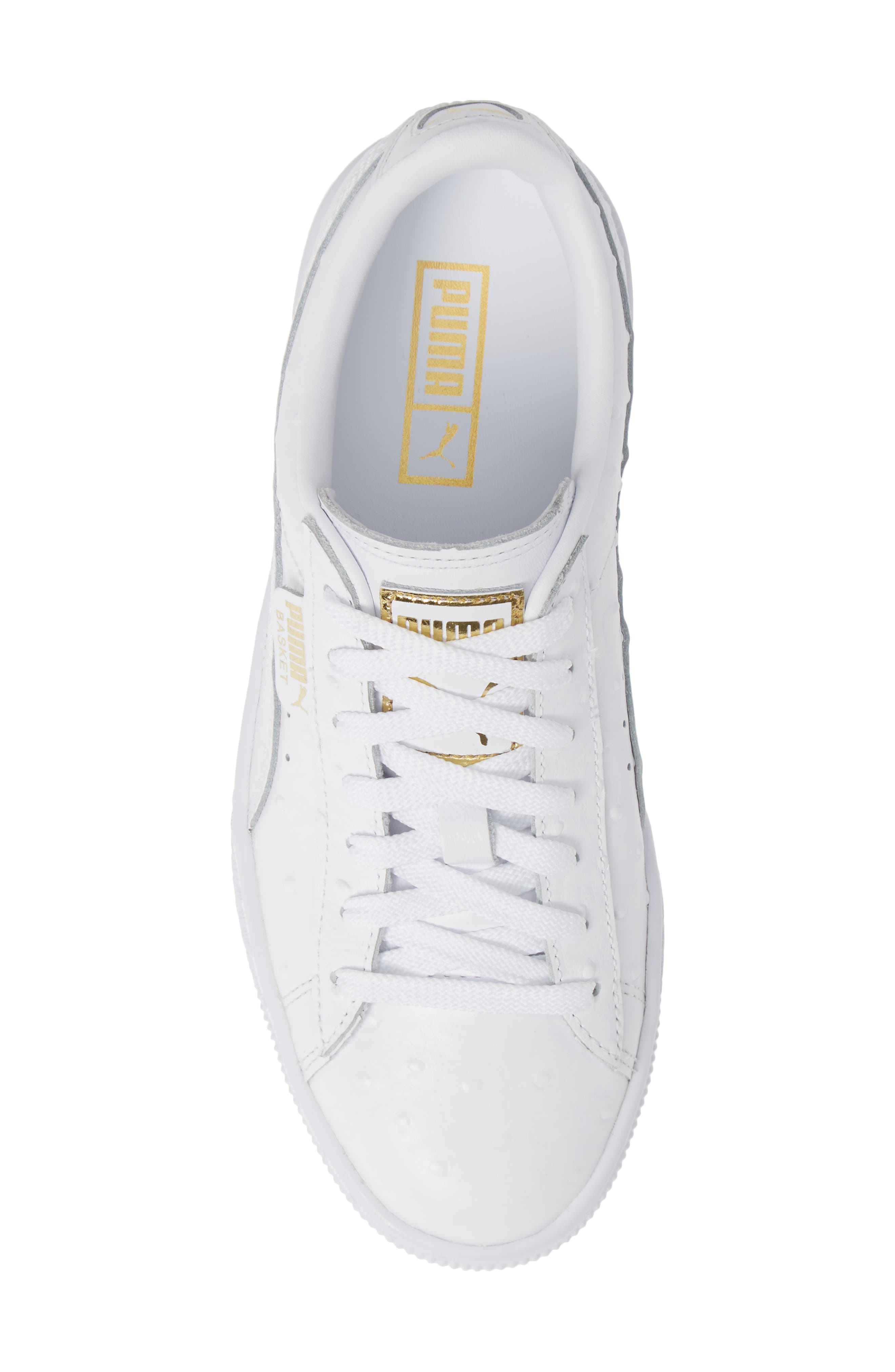 'Basket' Sneaker, Alternate, color, PUMA WHITE-PUMA SILVER