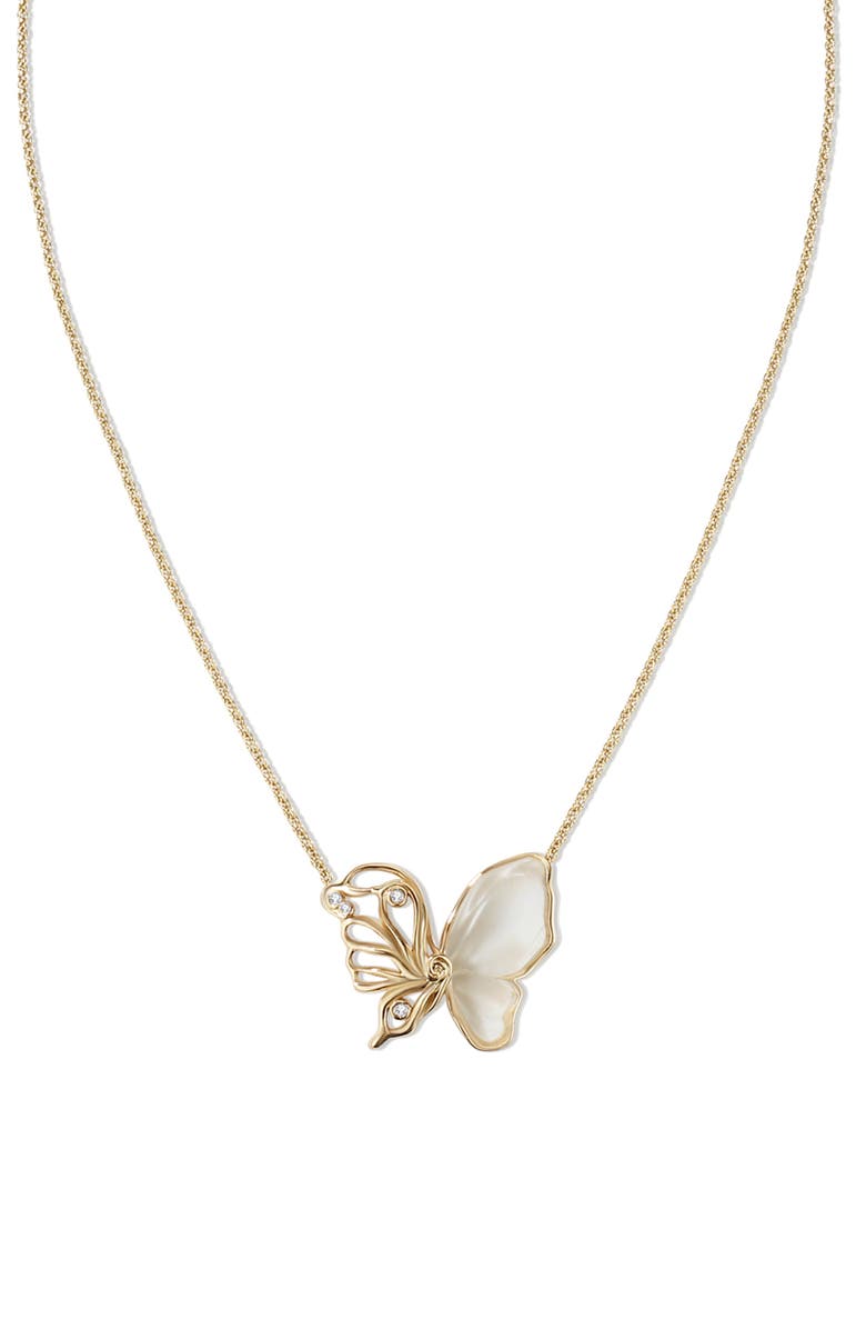 RC RETRO CHIC Butterfly Serenade Necklace, Main, color, Gold & White