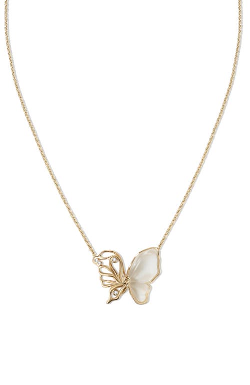 Rc Retro Chic Butterfly Serenade Necklace In Gold