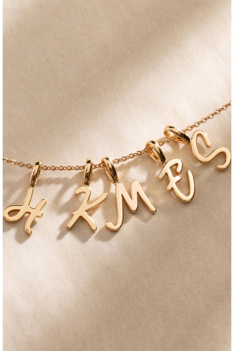 Script Initial Charm Silver, Alternate, color, Silver Initial X