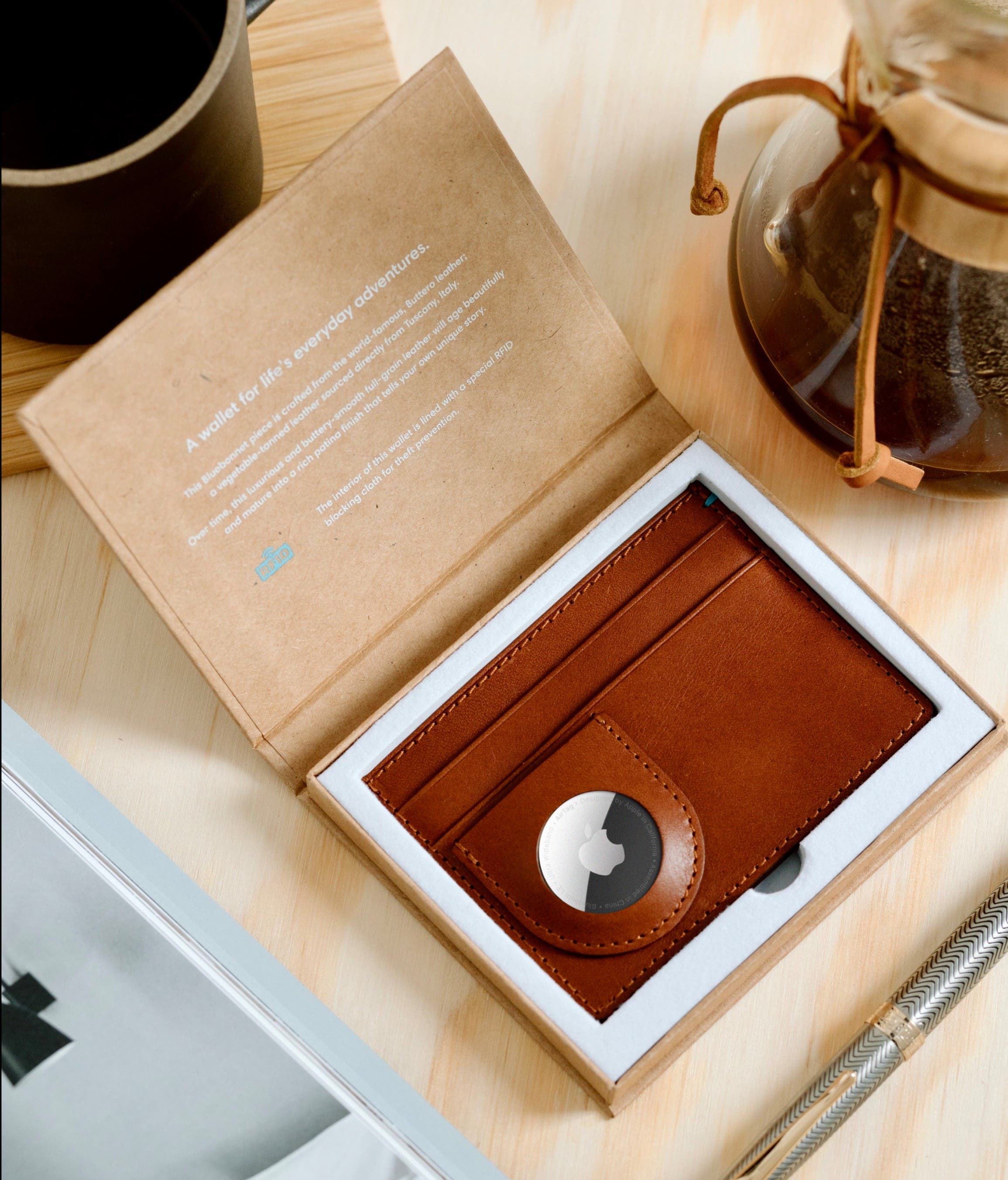 The Toscano Italian Leather AirTag Wallet | Nordstrom