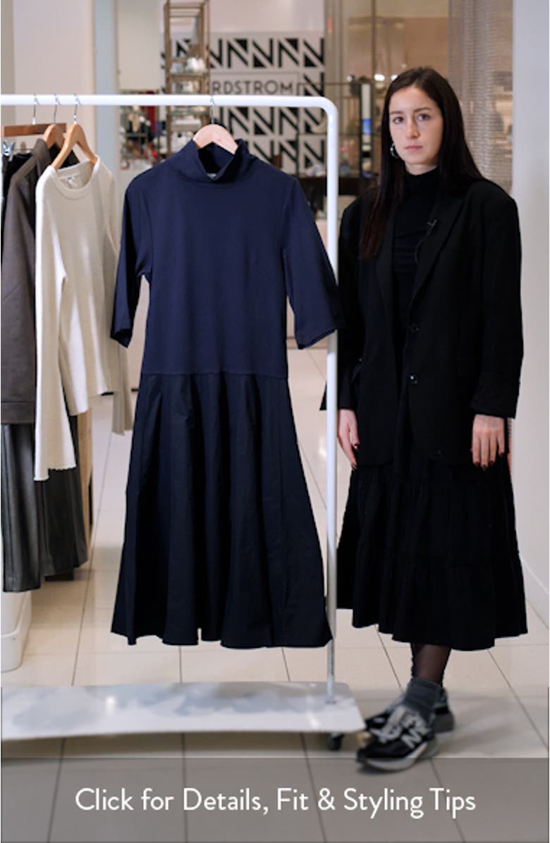 Panelled Funnel Neck Midi Dress, sales video thumbnail