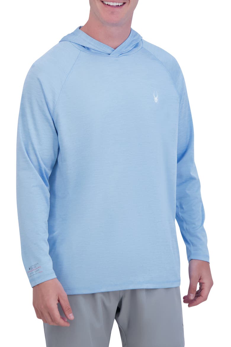 Long Sleeve Hooded Rashguard, Alternate, color, AIRY BLUE