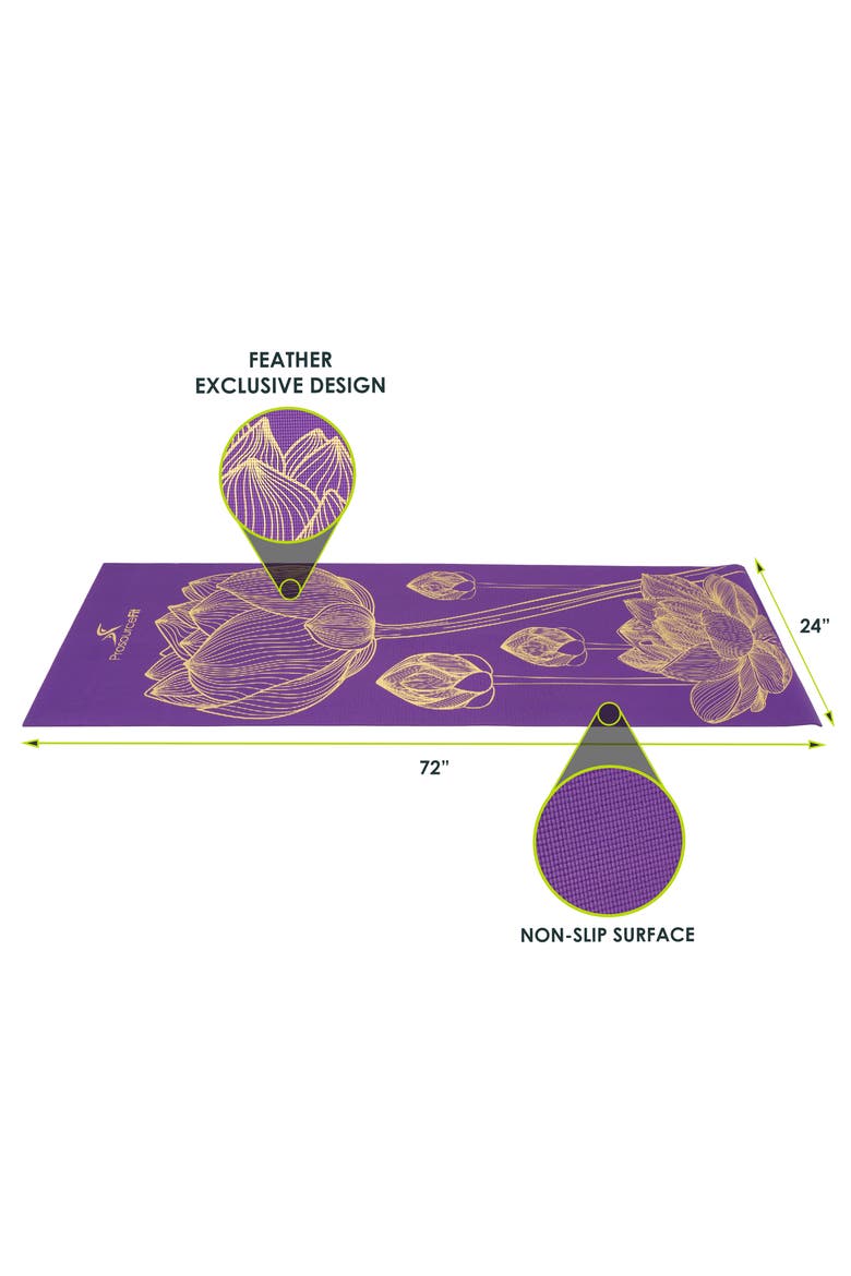Printed Yoga Mat, Alternate, color, Brown