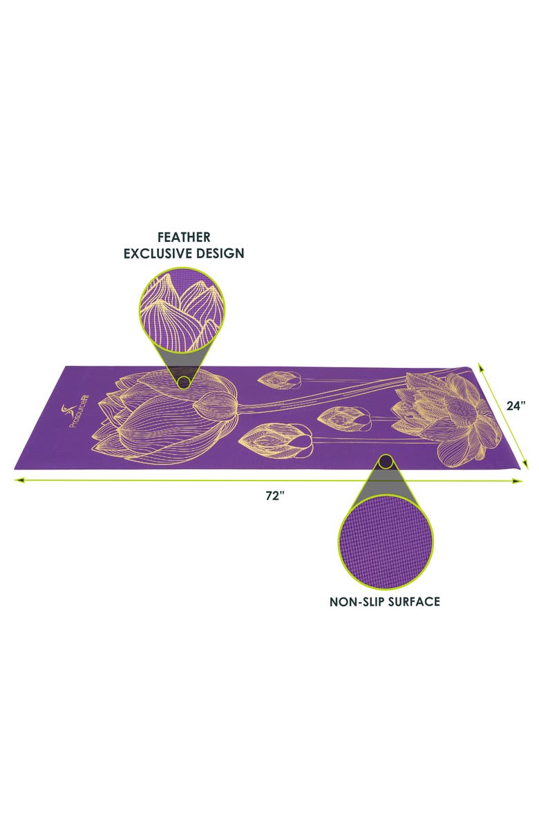 ProsourceFit Printed Yoga Mat, Alternate, color, 