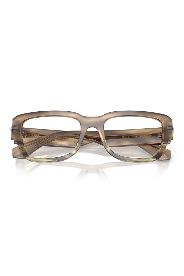 54mm Square Optical Glasses, Alternate, color, DARK GREEN