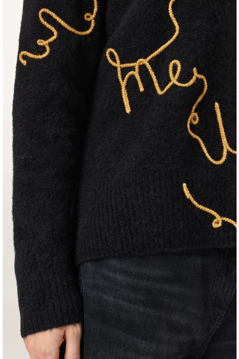 Unwind Jumper Crewneck Sweater, Alternate, color, BLACK