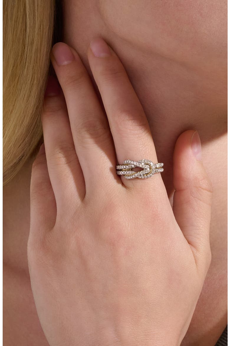 Love Knot Ring, Diamonds, Alternate, color, 14K YELLOW GOLD