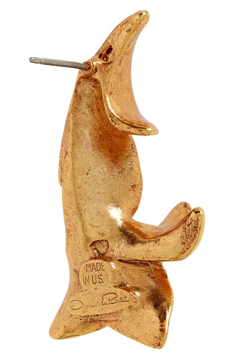 Oscar de la Renta Imitation Pearl Flower Drop Earrings, Alternate, color, 