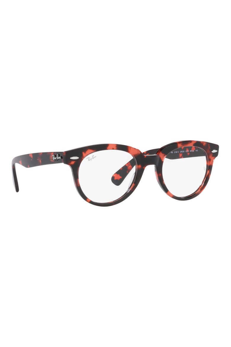 RX2199V 50mm Round Optical Glasses, Alternate, color, PINK HAVANA