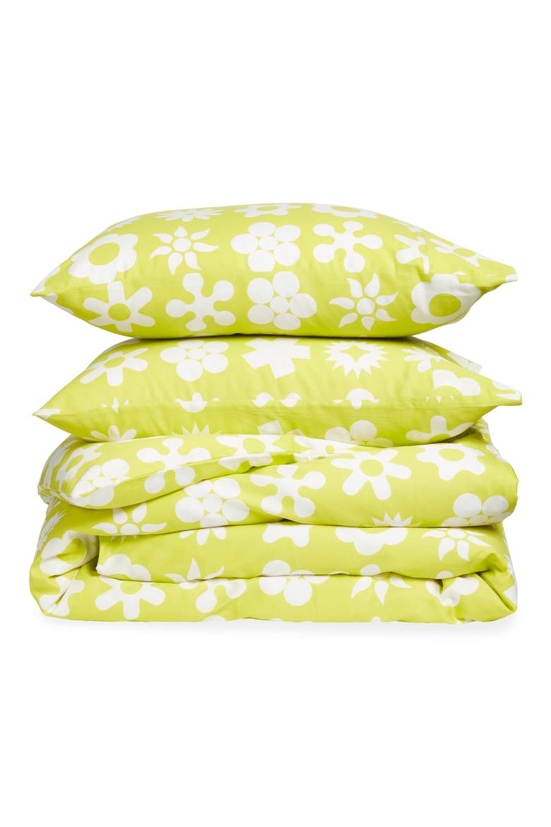 Wingdings Duvet Cover & Shams Set, Main, color, YELLOW