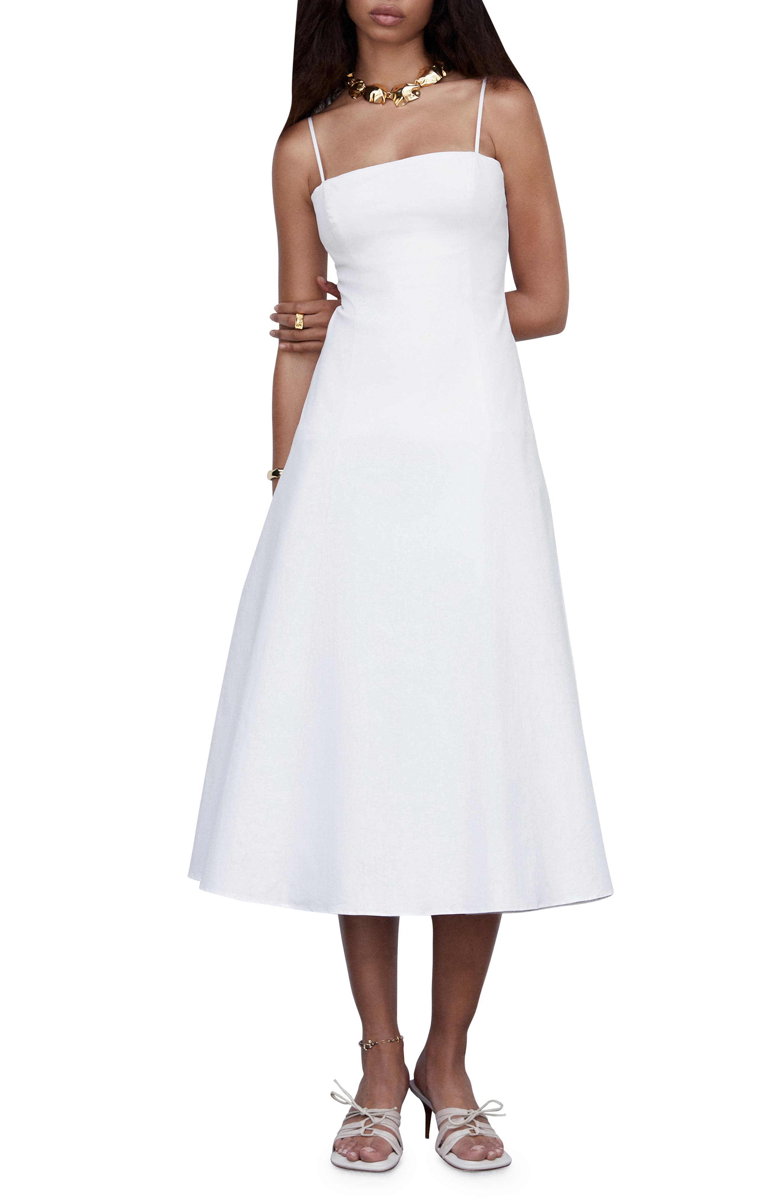 Fit & Flare Cotton Midi Dress