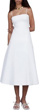 MANGO Fit & Flare Cotton Midi Dress