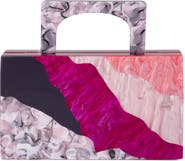 Olga Berg Fleur Acrylic Top Handle Bag