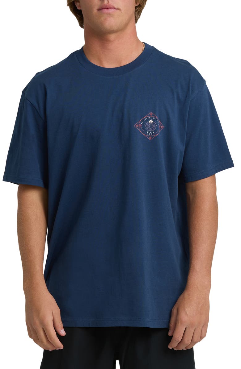 Billabong Agave Adventure Division Premium Cotton Graphic T-Shirt, Main, color, Dark Blue