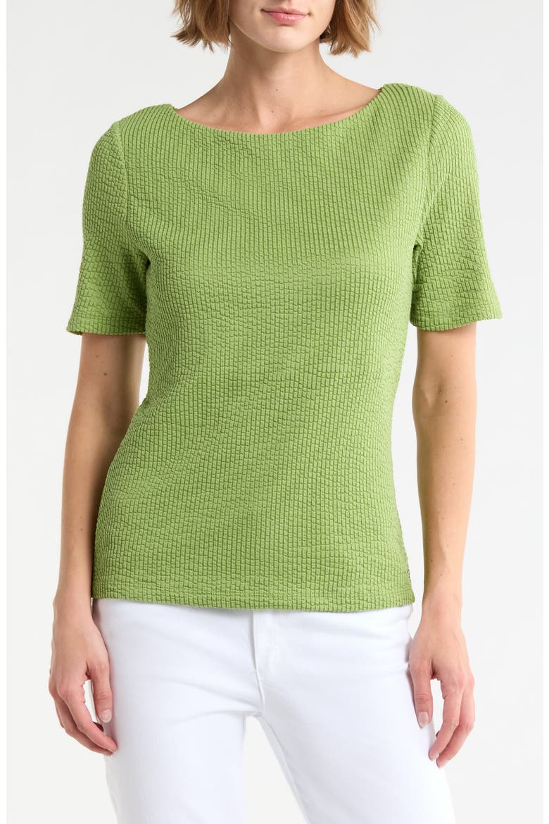 Boat Neck Knit T-Shirt, Main, color, EPSOM