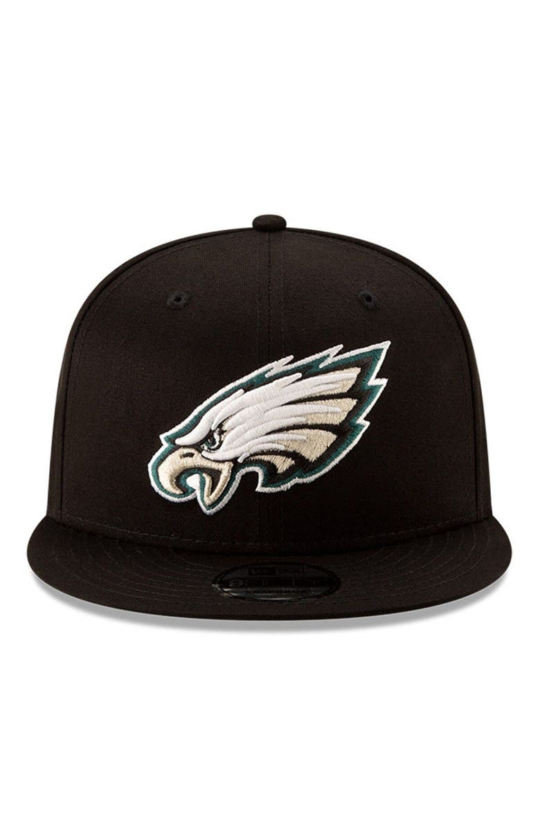 New Era Men's New Era Black Philadelphia Eagles Super Bowl LVII Side Patch 9FIFTY Snapback Adjustable Hat, Alternate, color,